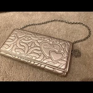 New! Coach Authentic Gold Wallet On Chain